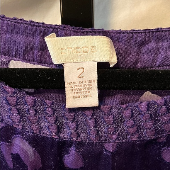Chico's Rich Purple Women's Blouse (BG2) - Picture 2 of 4